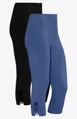 Caprileggingsit kivoilla yksityiskohdilla 2 kpl/pakkaus