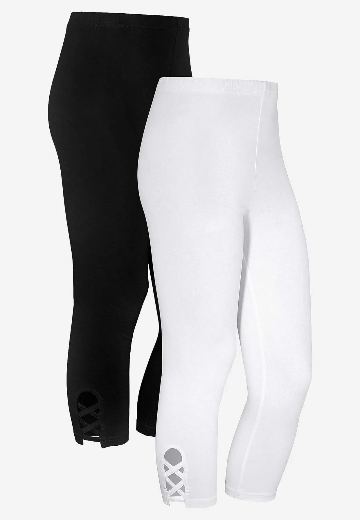 Caprileggingsit kivoilla yksityiskohdilla 2 kpl/pakkaus