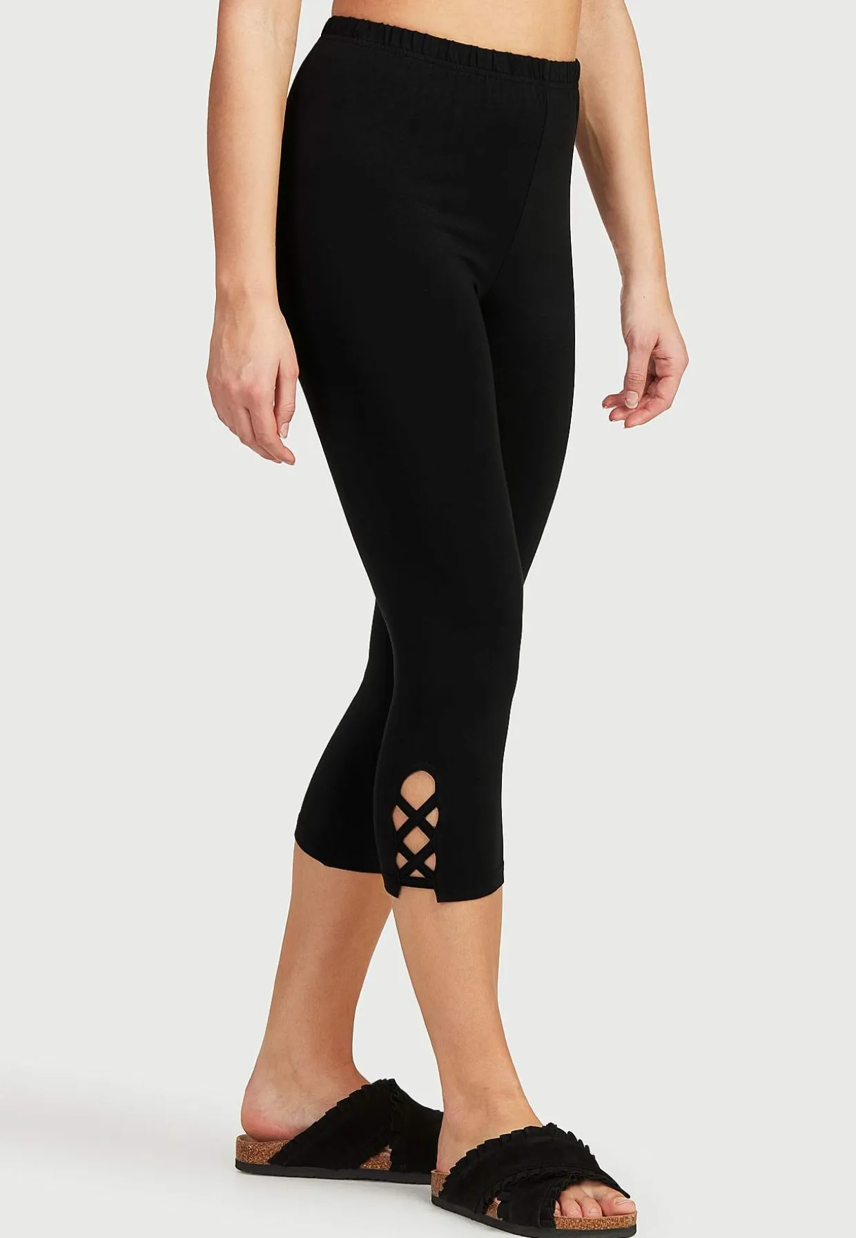 Caprileggingsit kivoilla yksityiskohdilla 2 kpl/pakkaus