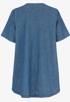 Denimtunika koristeellisella V-aukolla