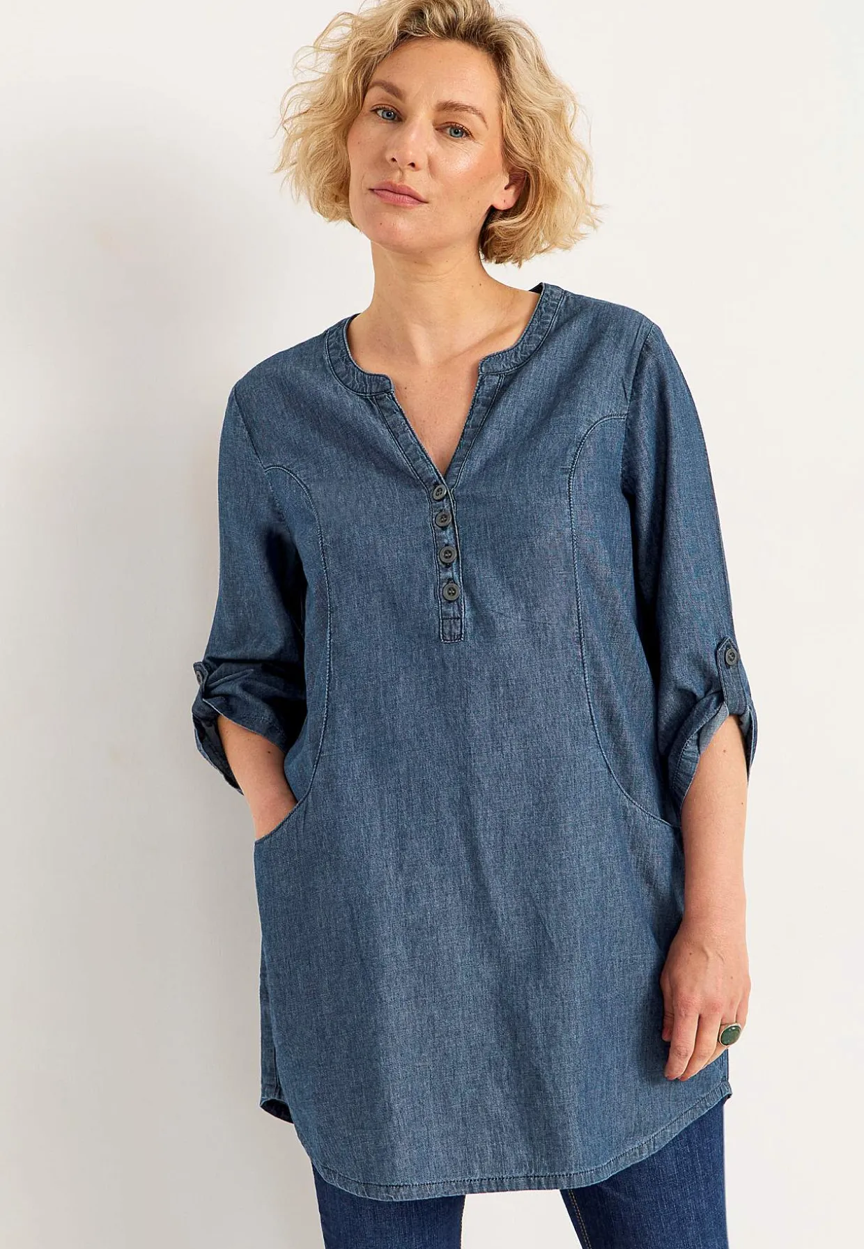 Denimtunika taskuilla