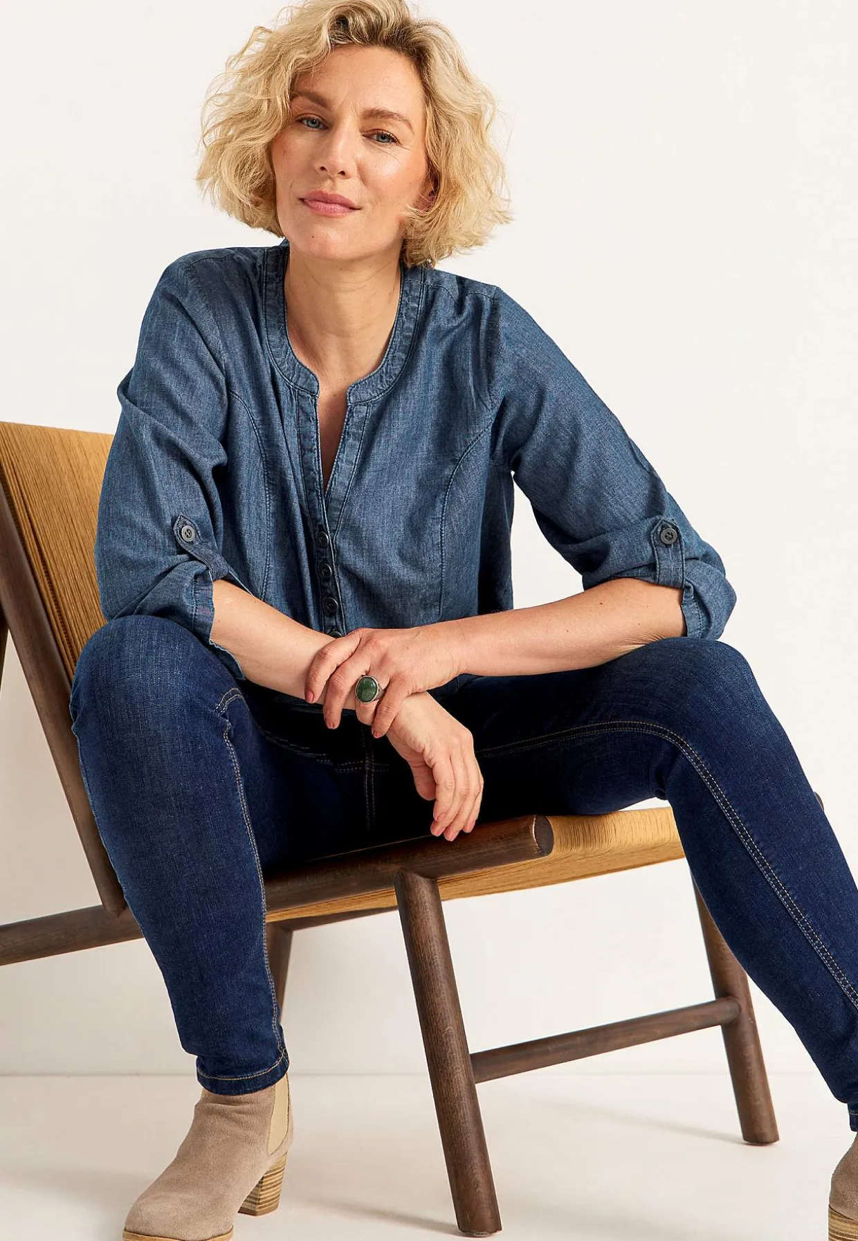 Denimtunika taskuilla