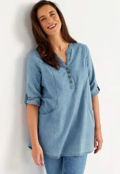 Denimtunika taskuilla