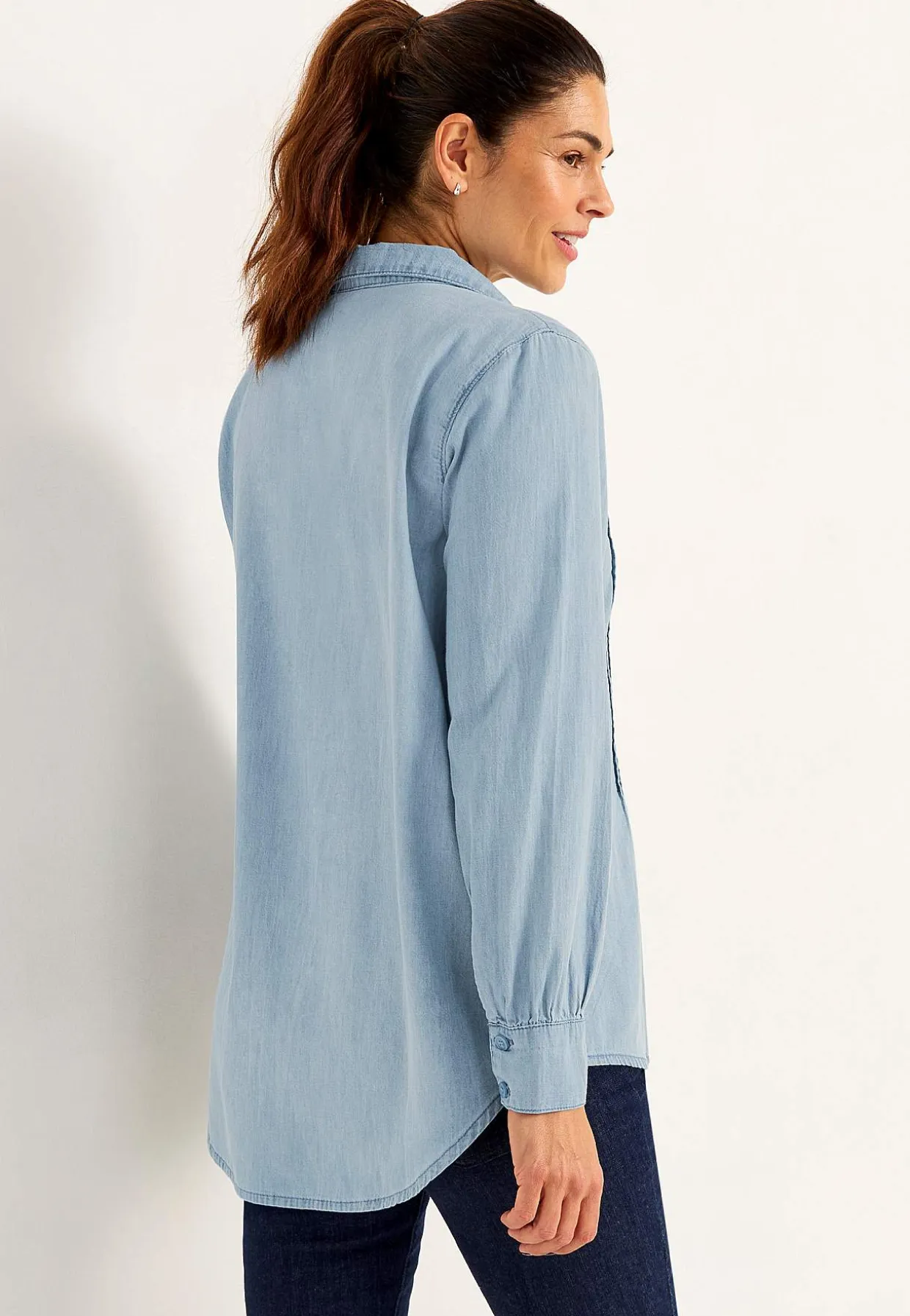 Farkkupusero ommelluilla vekeillä