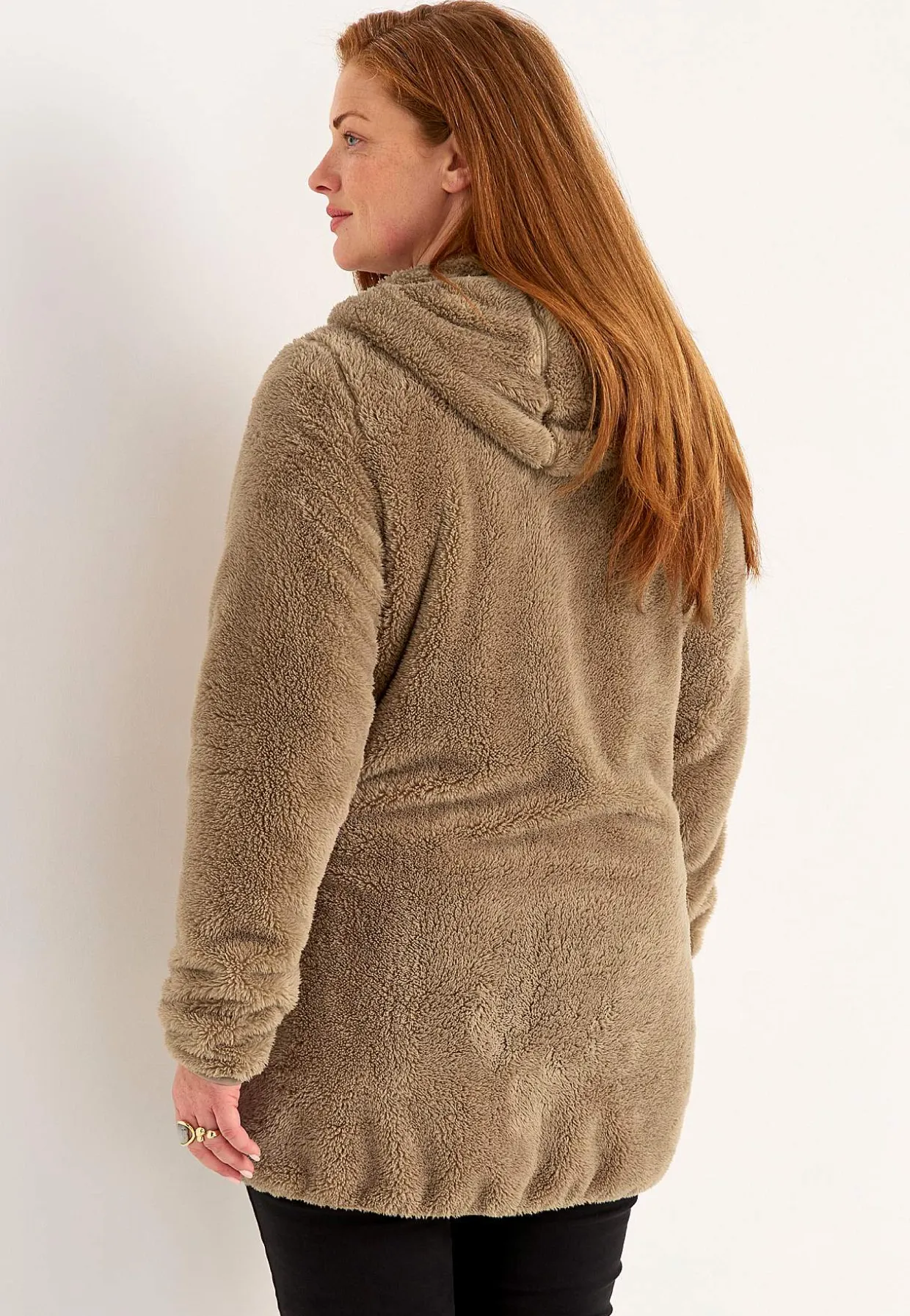 Kodikas fleece-takki hupulla