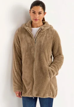 Kodikas fleece-takki hupulla