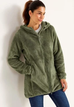 Kodikas fleece-takki hupulla