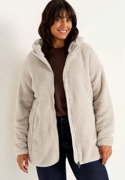 Kodikas fleece-takki hupulla