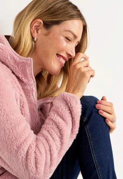 Kodikas fleece-takki hupulla