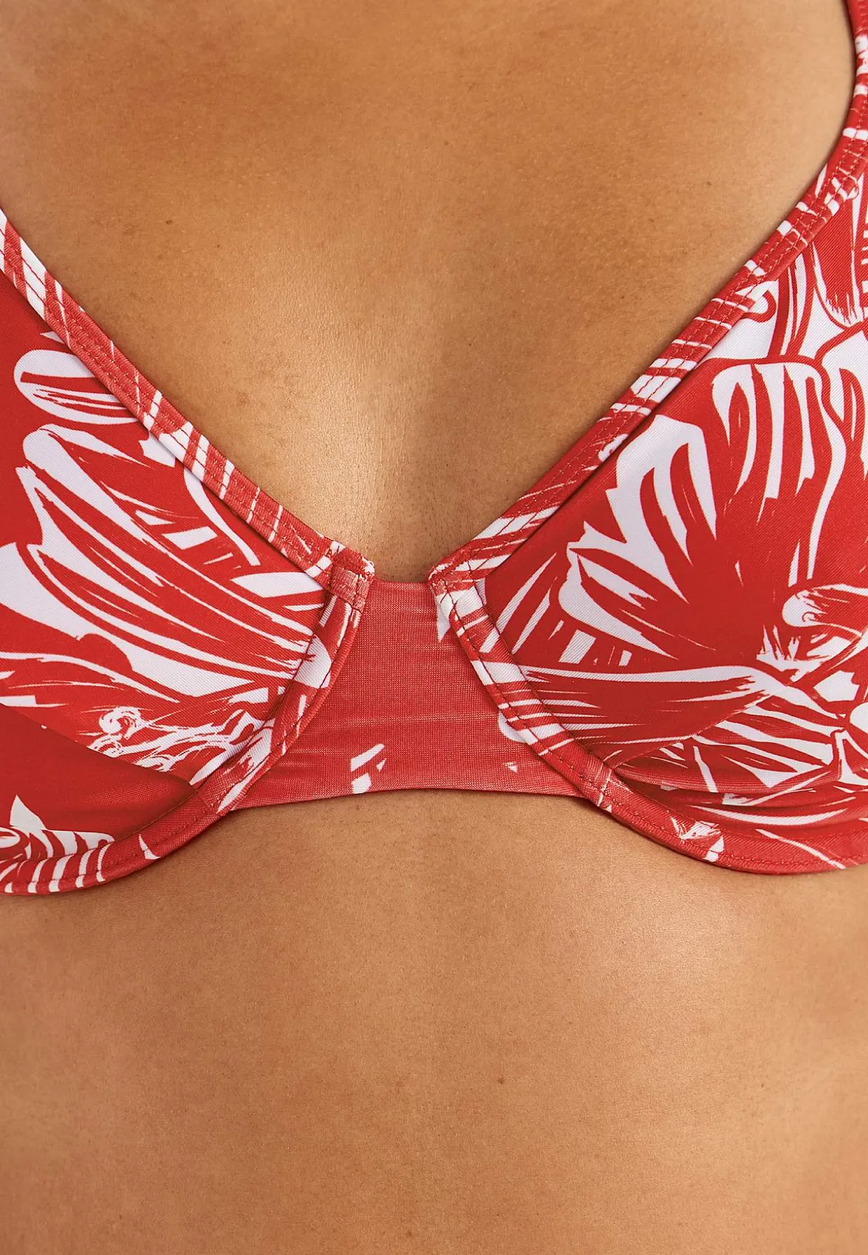 Kuvioidut, toppaamattomat bikinirintaliivit