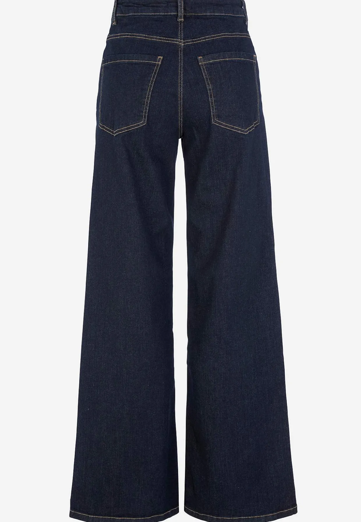 Leveät, pitkät farkut korkealla vyötäröllä Renata