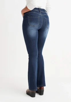 Muotoilevat farkut bootcut-lahkeella ja joustolla