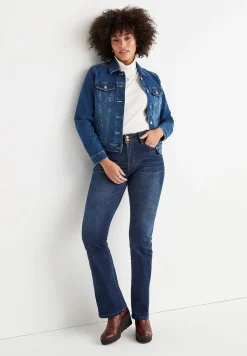 Muotoilevat farkut bootcut-lahkeella ja joustolla
