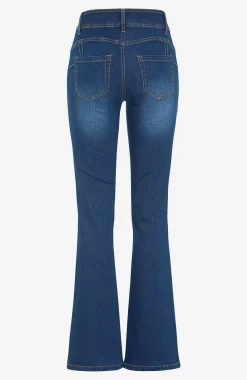 Muotoilevat farkut bootcut-lahkeella ja joustolla