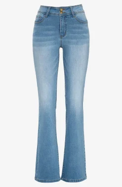 Muotoilevat farkut bootcut-lahkeella ja joustolla