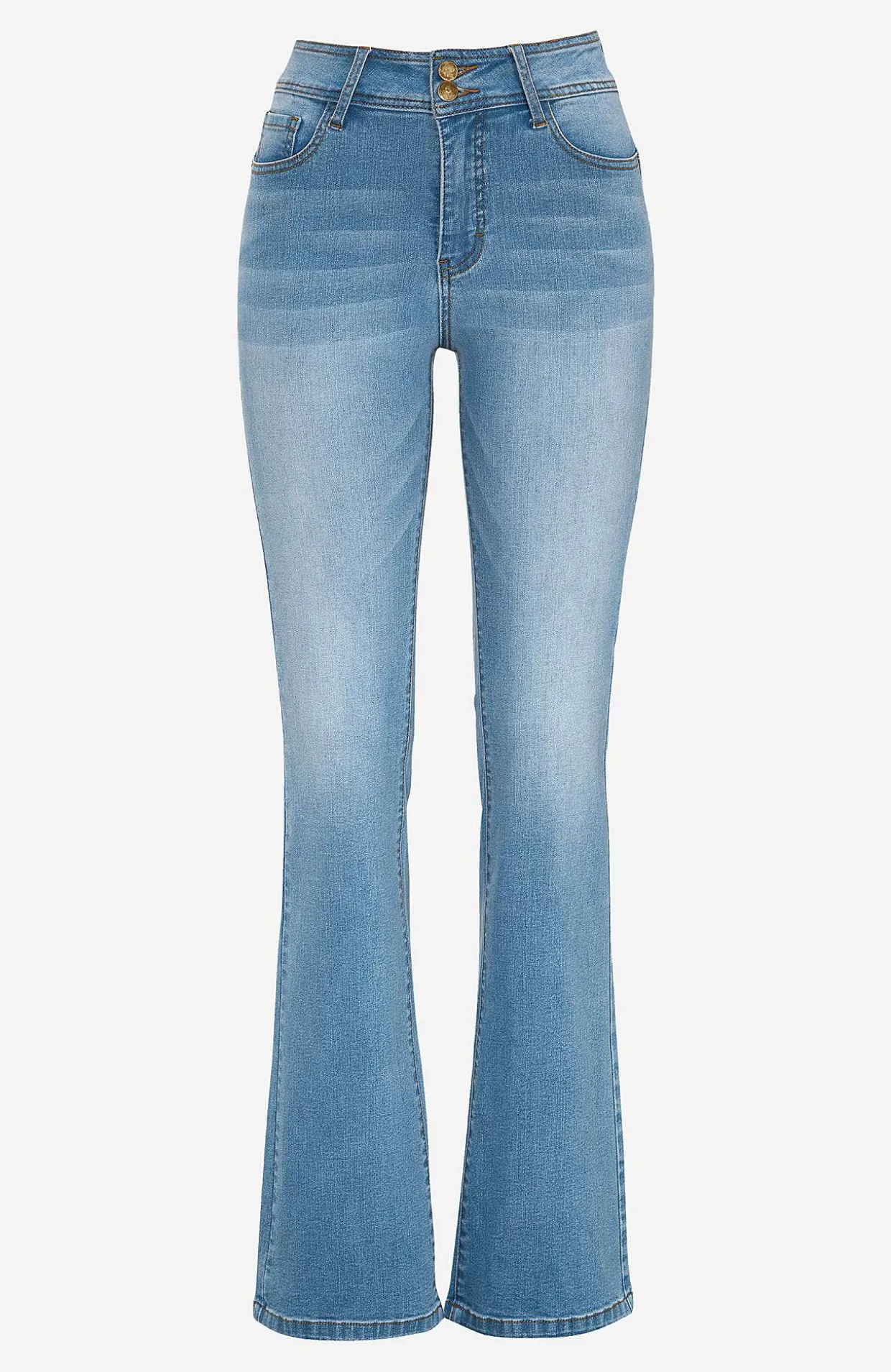 Muotoilevat farkut bootcut-lahkeella ja joustolla