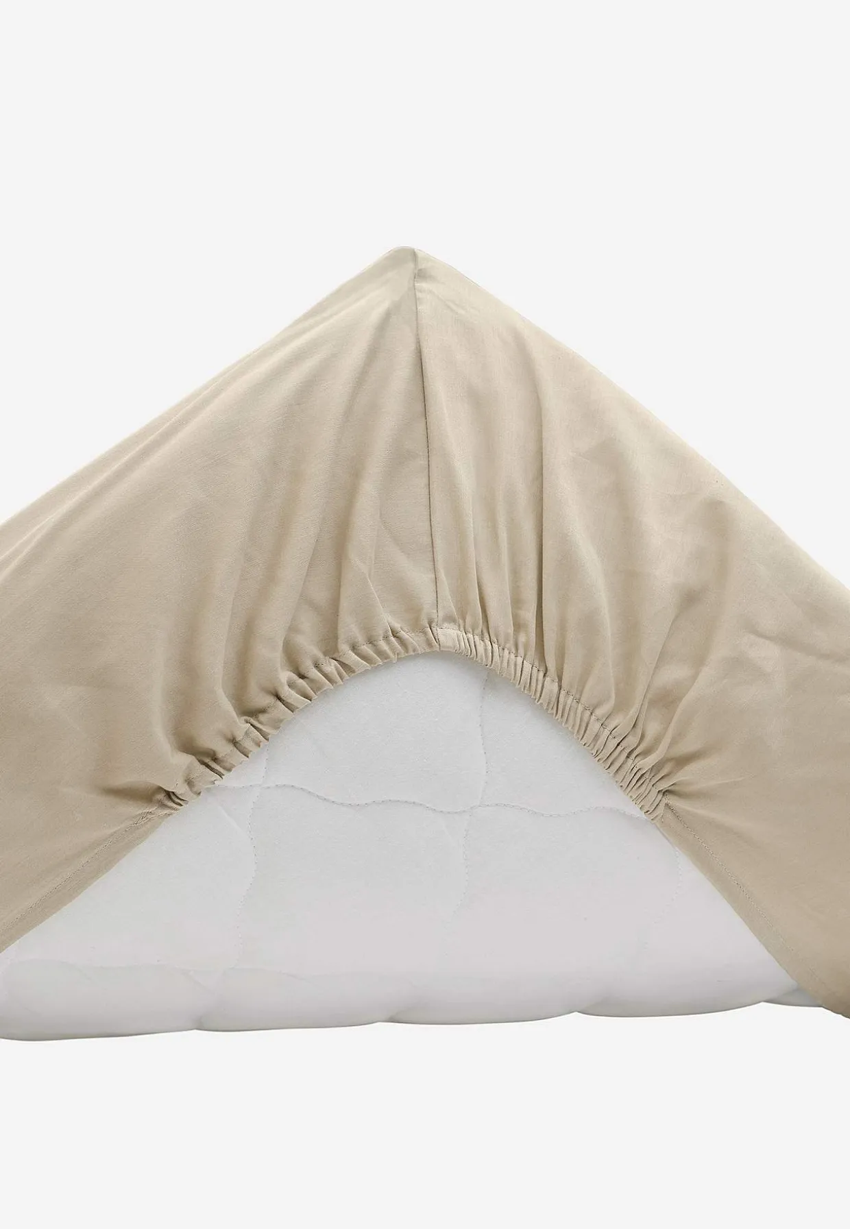 Muotoonommeltu lakana satiinista Orgaaninen puuvilla