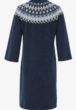 Neulottu, jacquard-kuvioinen mekko