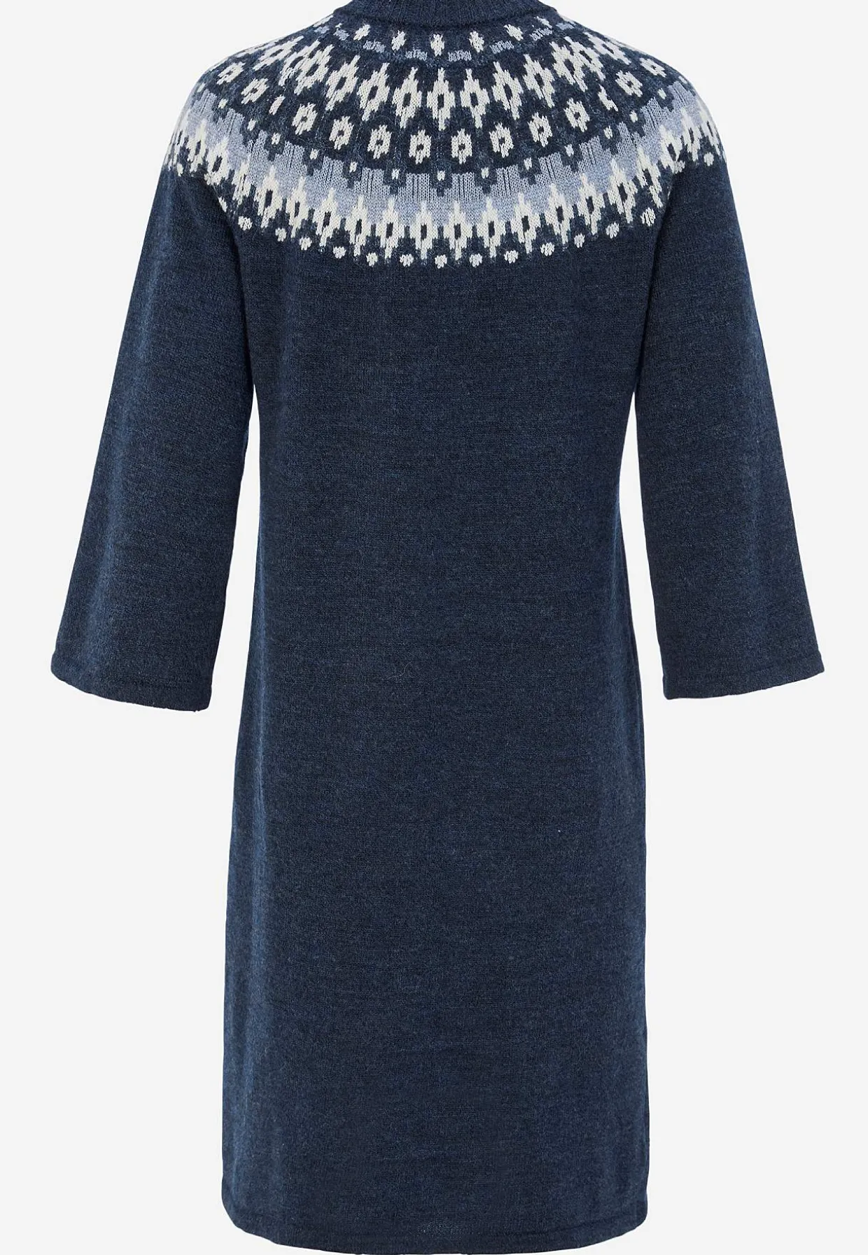 Neulottu, jacquard-kuvioinen mekko