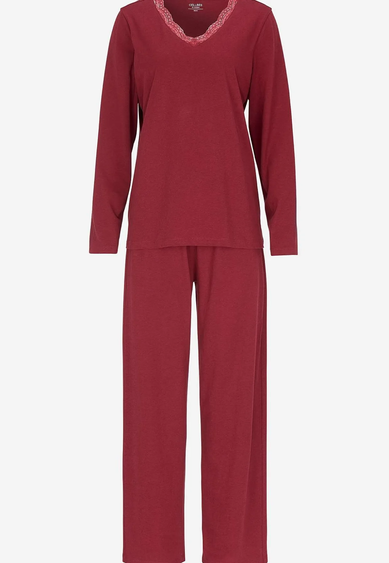 2-osainen pyjama pitsireunalla