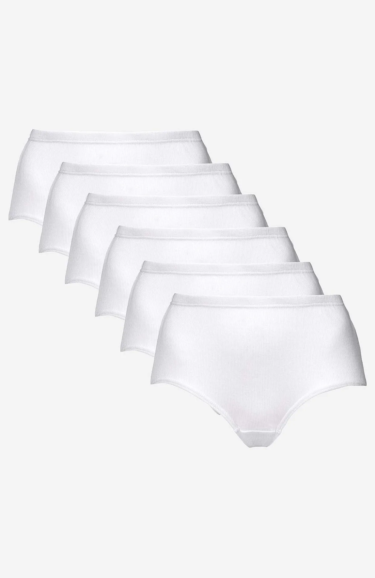 Ribatut pikkuhousut puuvillasta 6 kpl/pakkaus