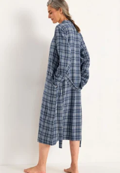 Ruudullinen aamutakki flanellista