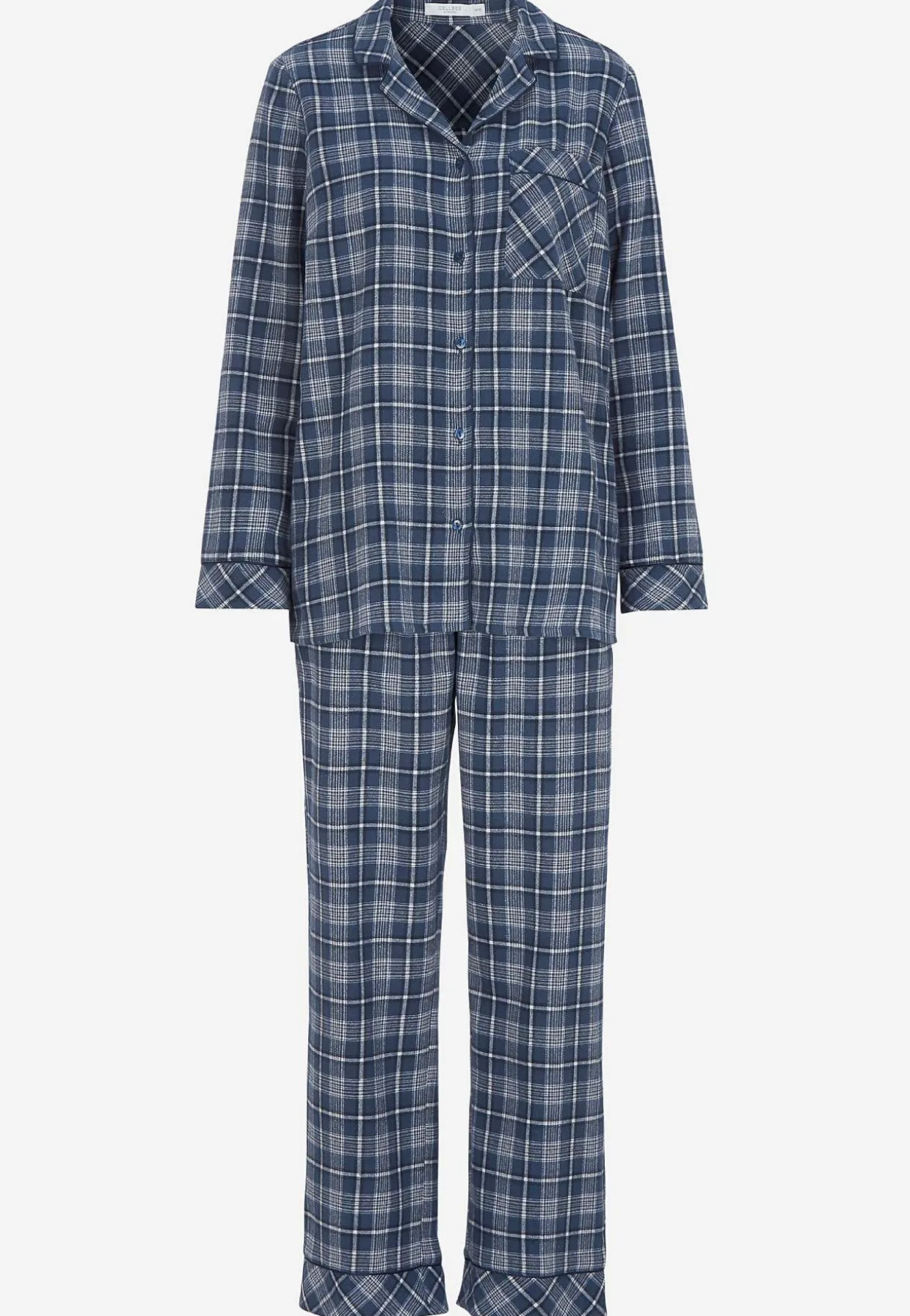 Ruudullinen pyjama flanellista