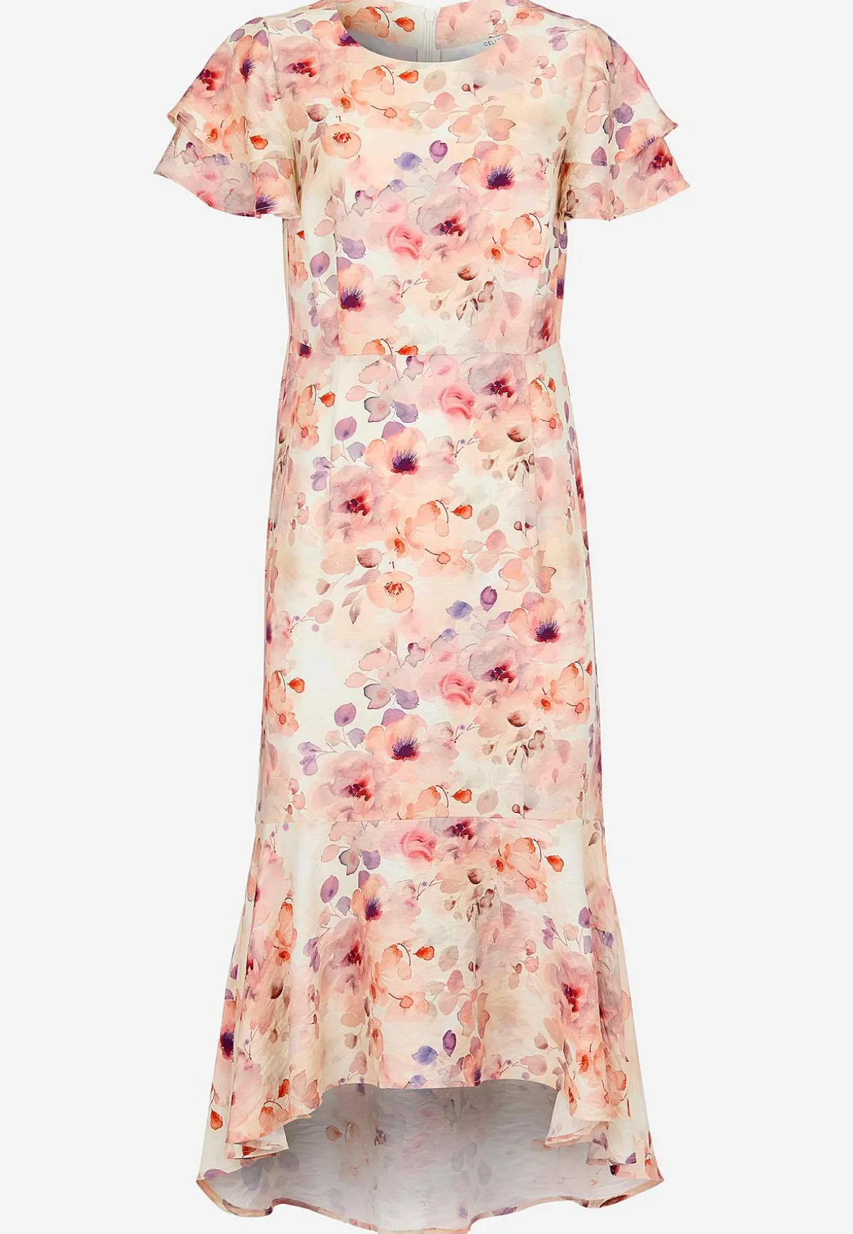 Röyhelömekko perhoshihoilla