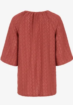 Trikootunika reikäkirjonnalla
